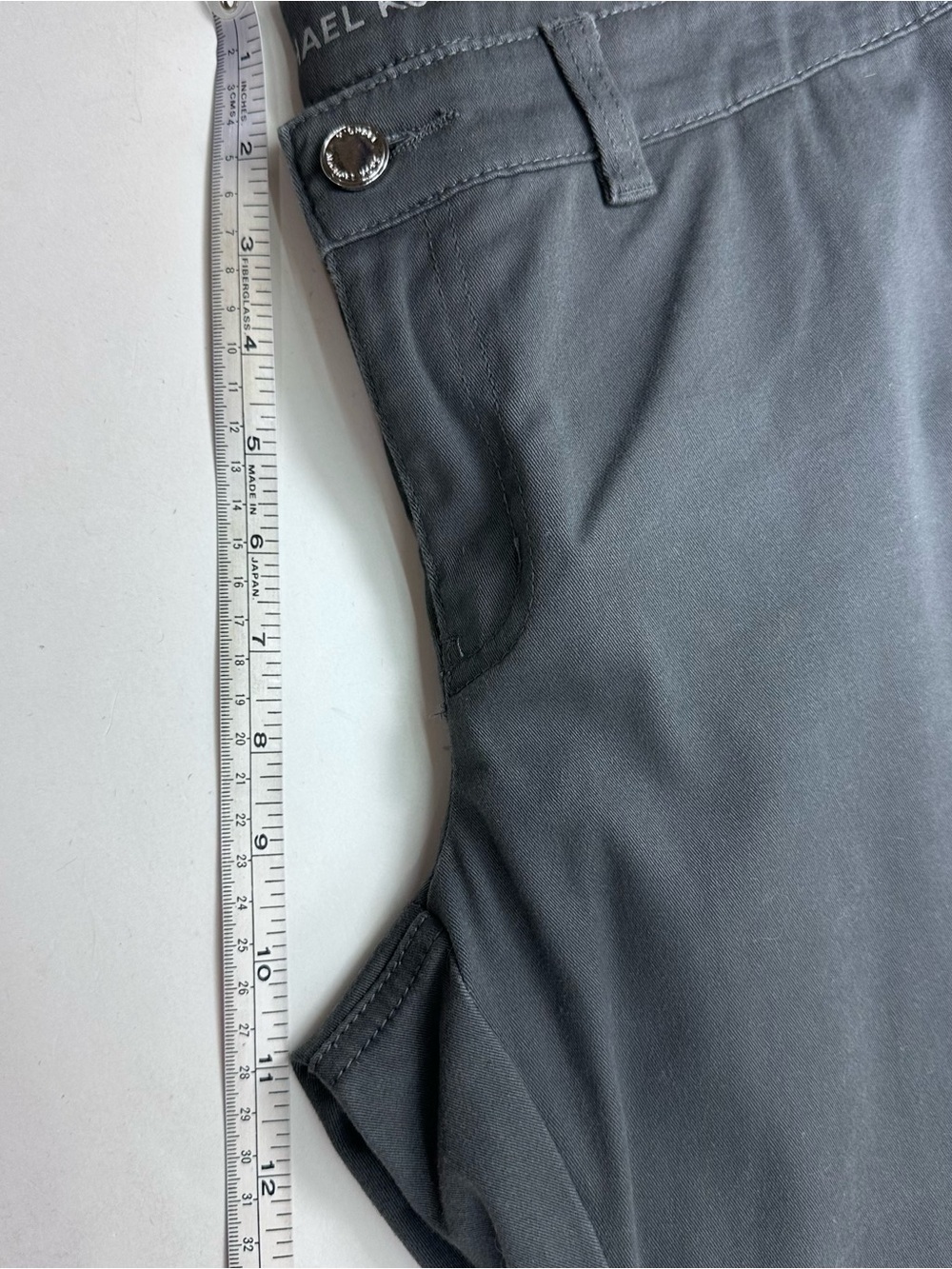 Michael Kors Womens Gray Moto Design Pants Size 6 Ankle Zippers Stretch Cotton - Picture 7 of 9